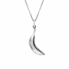 Sterling Silver House & Garden Oxidised Banana Small Pendant D D