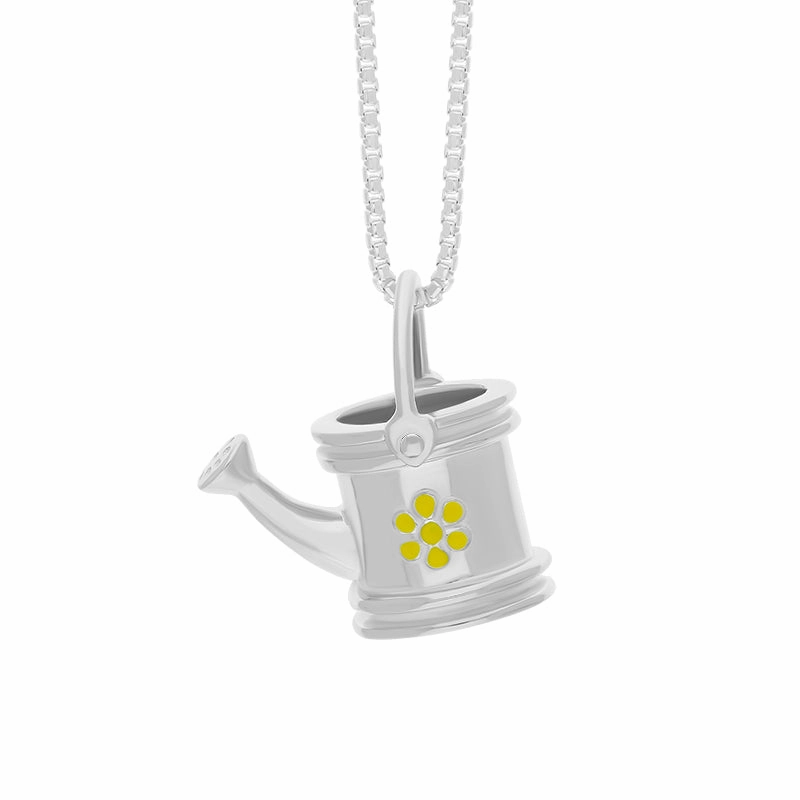 Sterling Silver House & Garden Watering Can Pendant