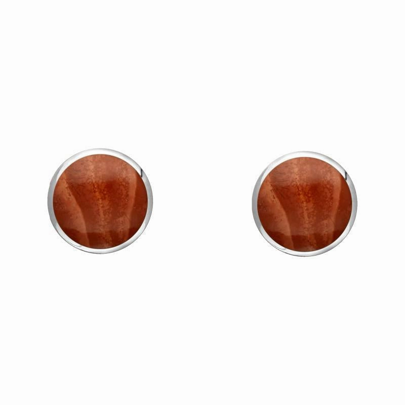 Sterling Silver Jasper 4mm Classic Small Round Stud Earrings