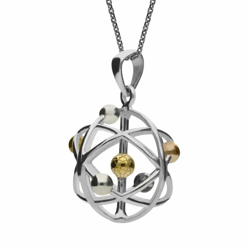 Sterling Silver Joseph Wright Small Orrery Necklace D