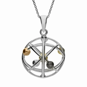 Sterling Silver Joseph Wright Small Orrery Necklace D