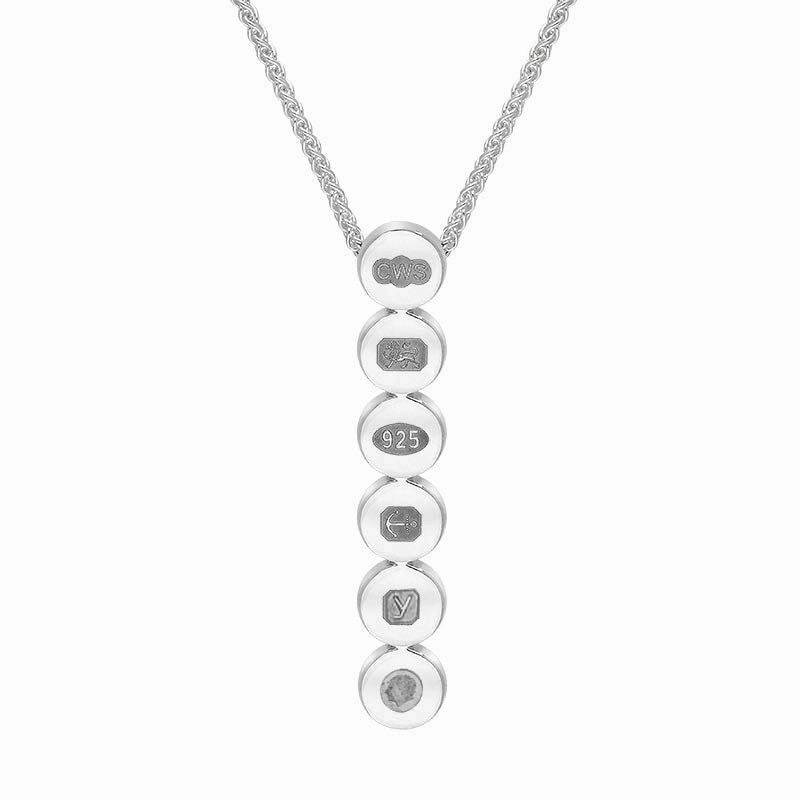 Sterling Silver King's Coronation Hallmark Round Disc Pendant Necklace D
