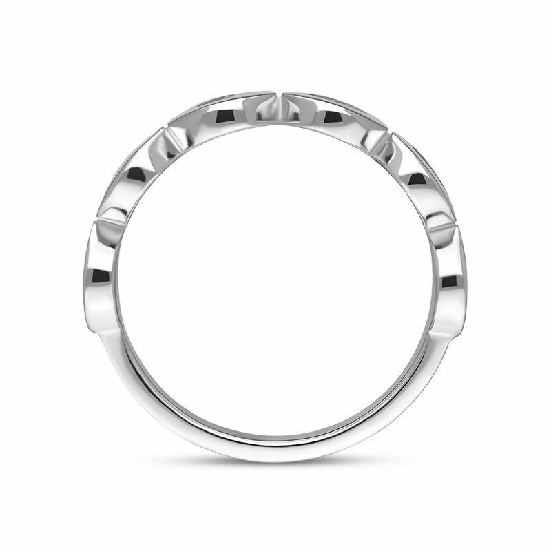 Sterling Silver King's Coronation Hallmark Round Disc Ring D
