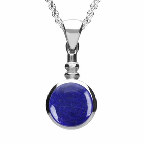 Sterling Silver Lapis Lazuli Bottle Top Necklace