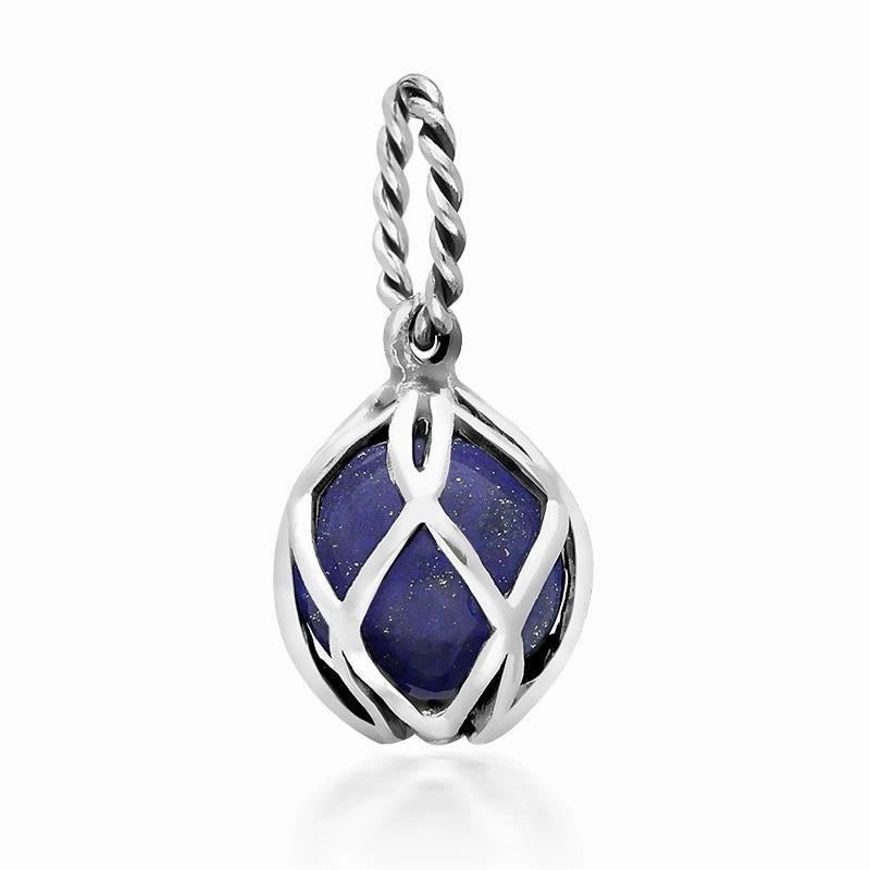 Sterling Silver Lapis Lazuli Emma Stothard Silver Darling 8mm Float Charm