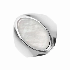 Sterling Silver Mother of Pearl Oval Ring