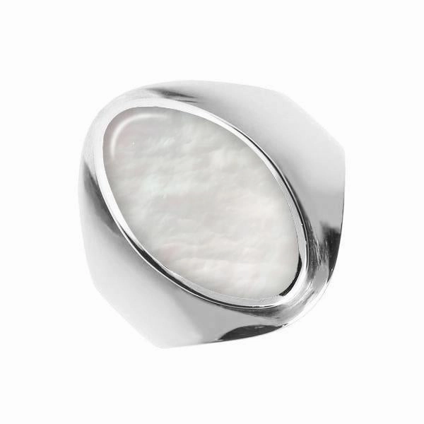 Sterling Silver Mother of Pearl Oval Ring