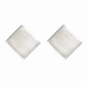 Sterling Silver Mother of Pearl Rhombus Earrings