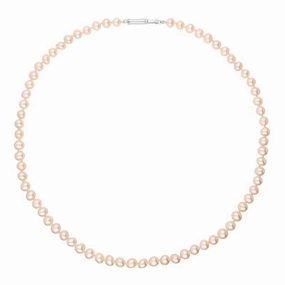 Sterling Silver Pearl Uniform Necklace D