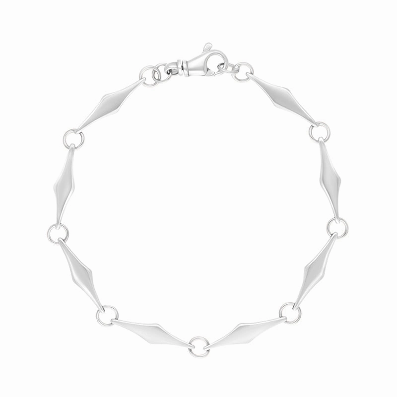 Sterling Silver Rhombus Handmade Bracelet