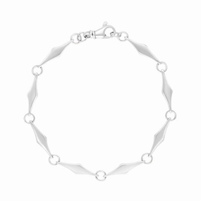 Sterling Silver Rhombus Handmade Bracelet