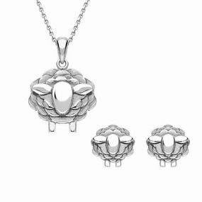 Sterling Silver Sheep Two Piece Set