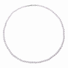 Sterling Silver Silver and Grey Pearl Beaded Necklace D