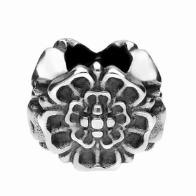Sterling Silver Triple Rose Charm D