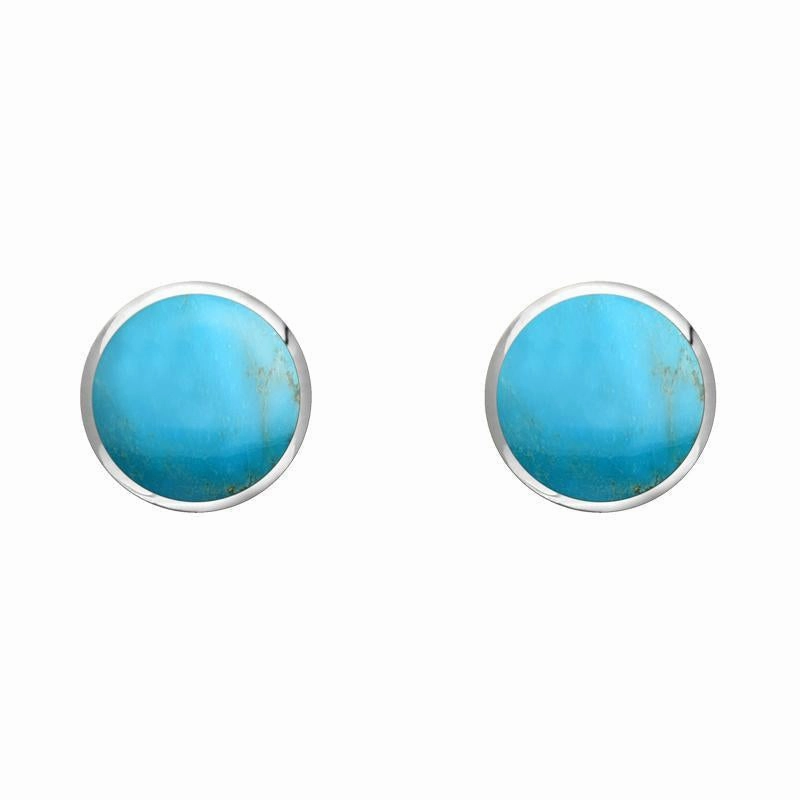 Sterling Silver Turquoise 5mm Classic Small Round Stud Earrings