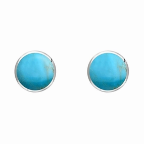 Sterling Silver Turquoise 5mm Classic Small Round Stud Earrings