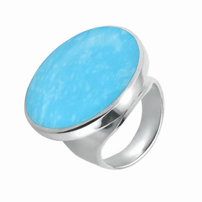 Sterling Silver Turquoise Round Sterling Silver Small Ring