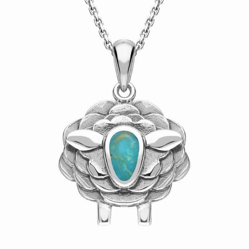 Sterling Silver Turquoise Sheep Two Piece Set