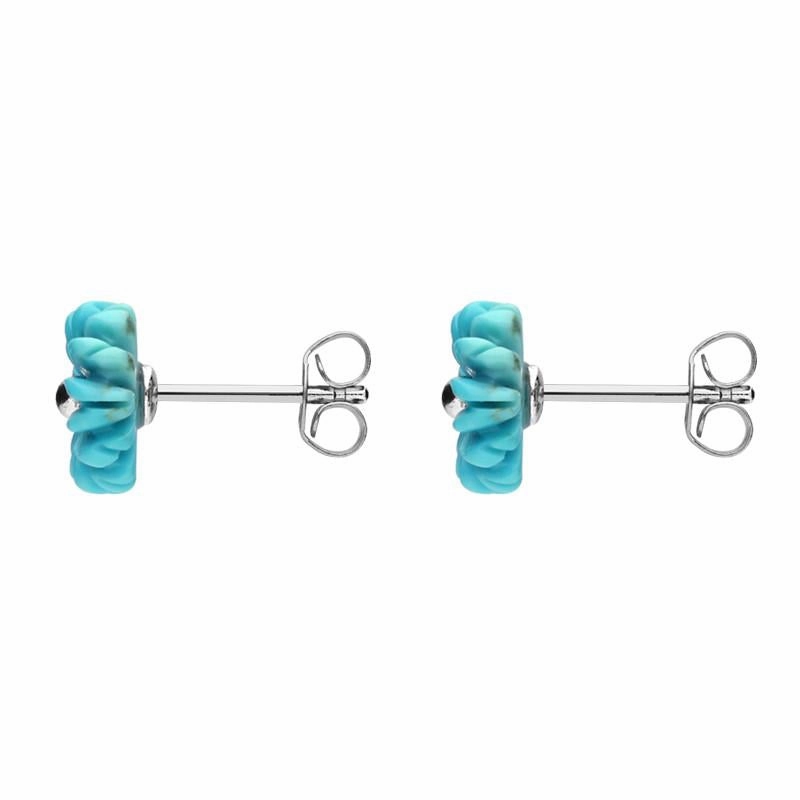 Sterling Silver Turquoise Tuberose Daisy Two Piece Set