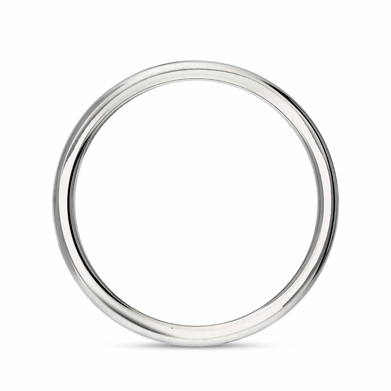 Sterling Silver Whitby Jet Queen's Jubilee Hallmark 3mm Ring D