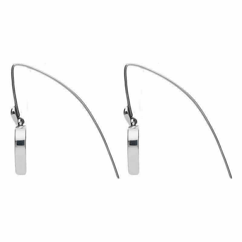 Sterling Silver Whitby Jet York Minster Heart Hook Earrings