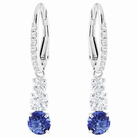 Swarovski Attract Trilogy Blue Crystal Drop Earrings