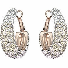Swarovski Earrings Abstract Hoop