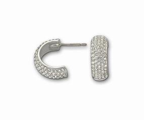 Swarovski Earrings Pave Palace 1/2 Hoop