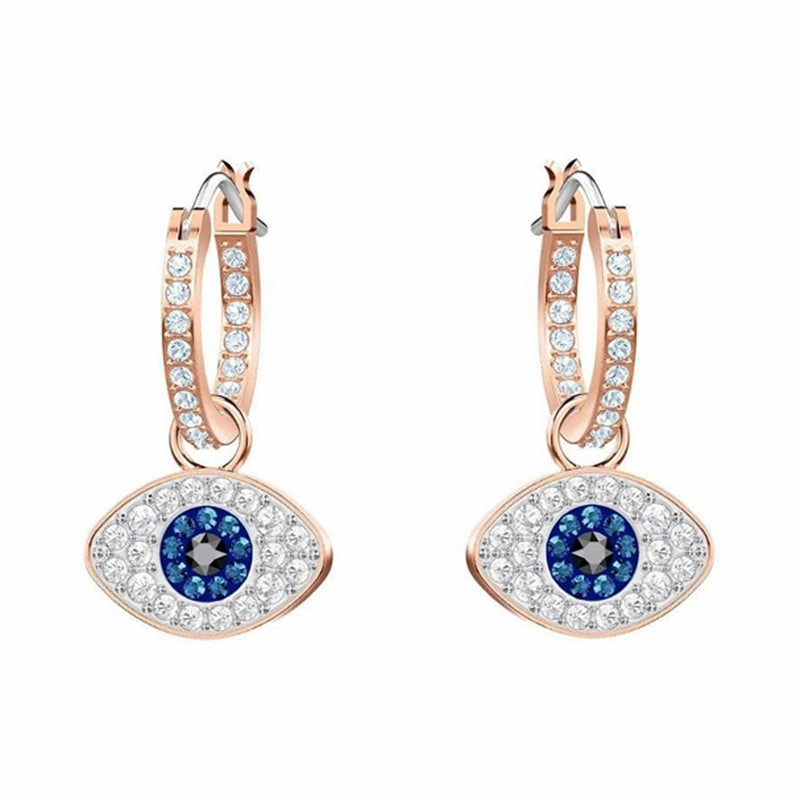 Swarovski Evil Eye Multi Coloured Hoop Earrings