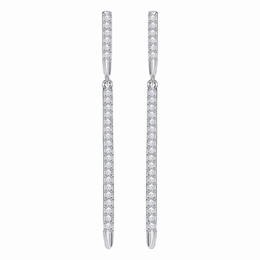 Swarovski Fine White Crystal Drop Earrings