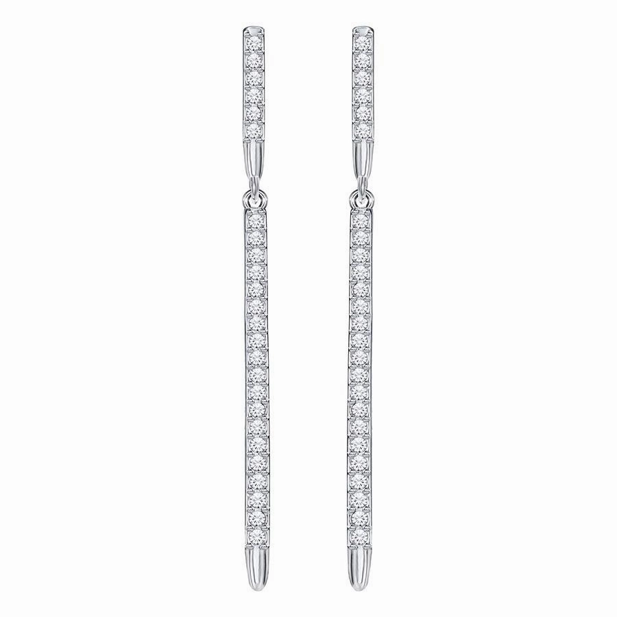 Swarovski Fine White Crystal Drop Earrings