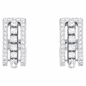 Swarovski Further White Crystal Hoop Earrings D