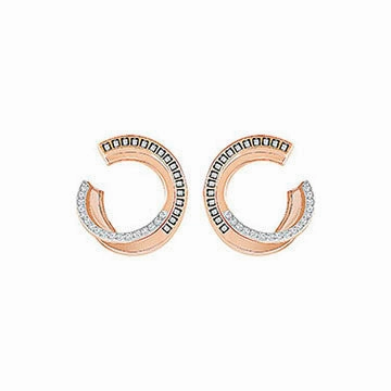 Swarovski Hero Rose Gold Crystal Hoop Earrings