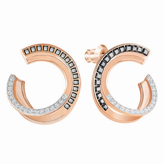 Swarovski Hero Rose Gold Crystal Hoop Earrings
