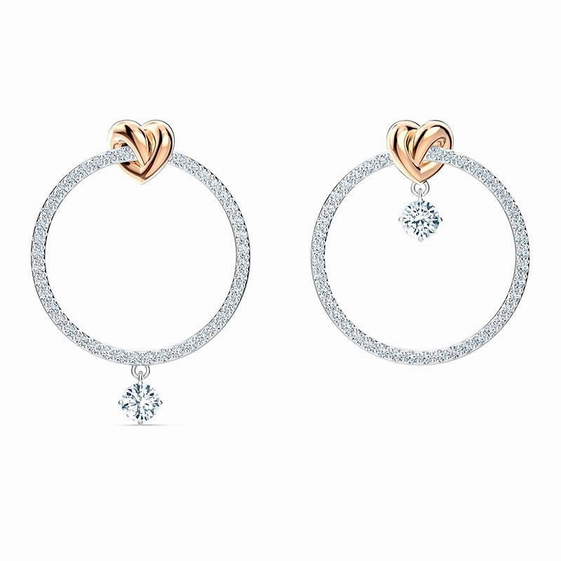 Swarovski Lifelong Heart Crystal Hoop Earrings