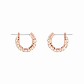 Swarovski Rose Gold White Crystal Small Hoop Earrings