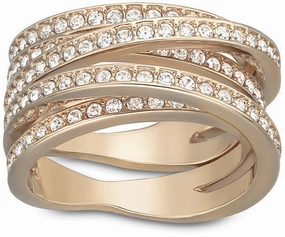 Swarovski Spiral Rose Gold Tone Plated Ring D