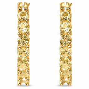 Swarovski Vittore Yellow Gold Plated Hoop Earrings