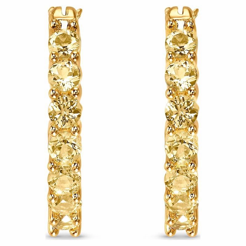 Swarovski Vittore Yellow Gold Plated Hoop Earrings