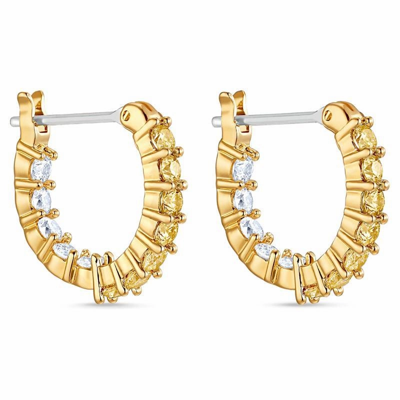 Swarovski Vittore Yellow Gold Plated Hoop Earrings