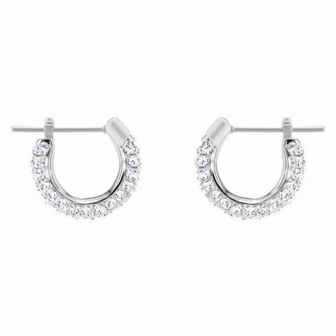 Swarovski White Crystal Small Hoop Earrings