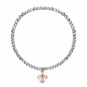 Sylva Rose Gold Plated Sterling Silver Fleur Bead Bracelet