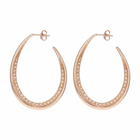 Sylva Rose Gold Plated Sterling Silver Hoop Earrings