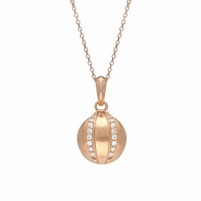 Sylva Rose Gold Sterling Silver Plated Ball Necklace