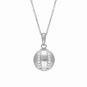 Sylva Sterling Silver Cubic Zirconia Ball Necklace
