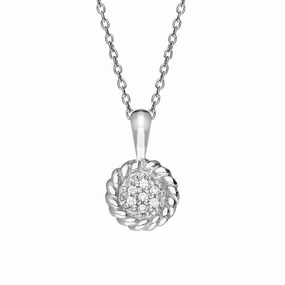 Sylva Sterling Silver Cubic Zirconia Small Round Necklace