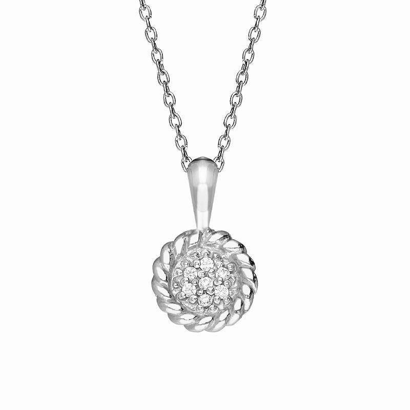 Sylva Sterling Silver Cubic Zirconia Small Round Necklace