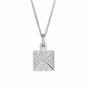 Sylva Sterling Silver Cubic Zirconia Square Necklace
