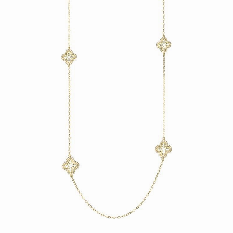 Sylva Yellow Gold Plated Sterling Silver Multi Decorative Cross Necklace