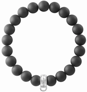 Thomas Sabo Bracelet Black Obsidian Silver 15.5cm D